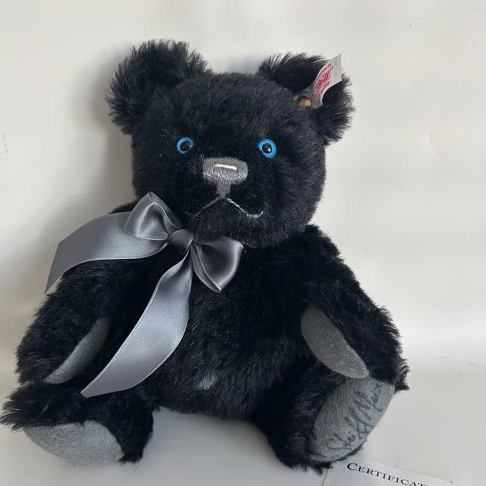 Steiff Black Jackie Teddy Bear 681110 Million Hugs 2007 LE Mohair 10" Signed
